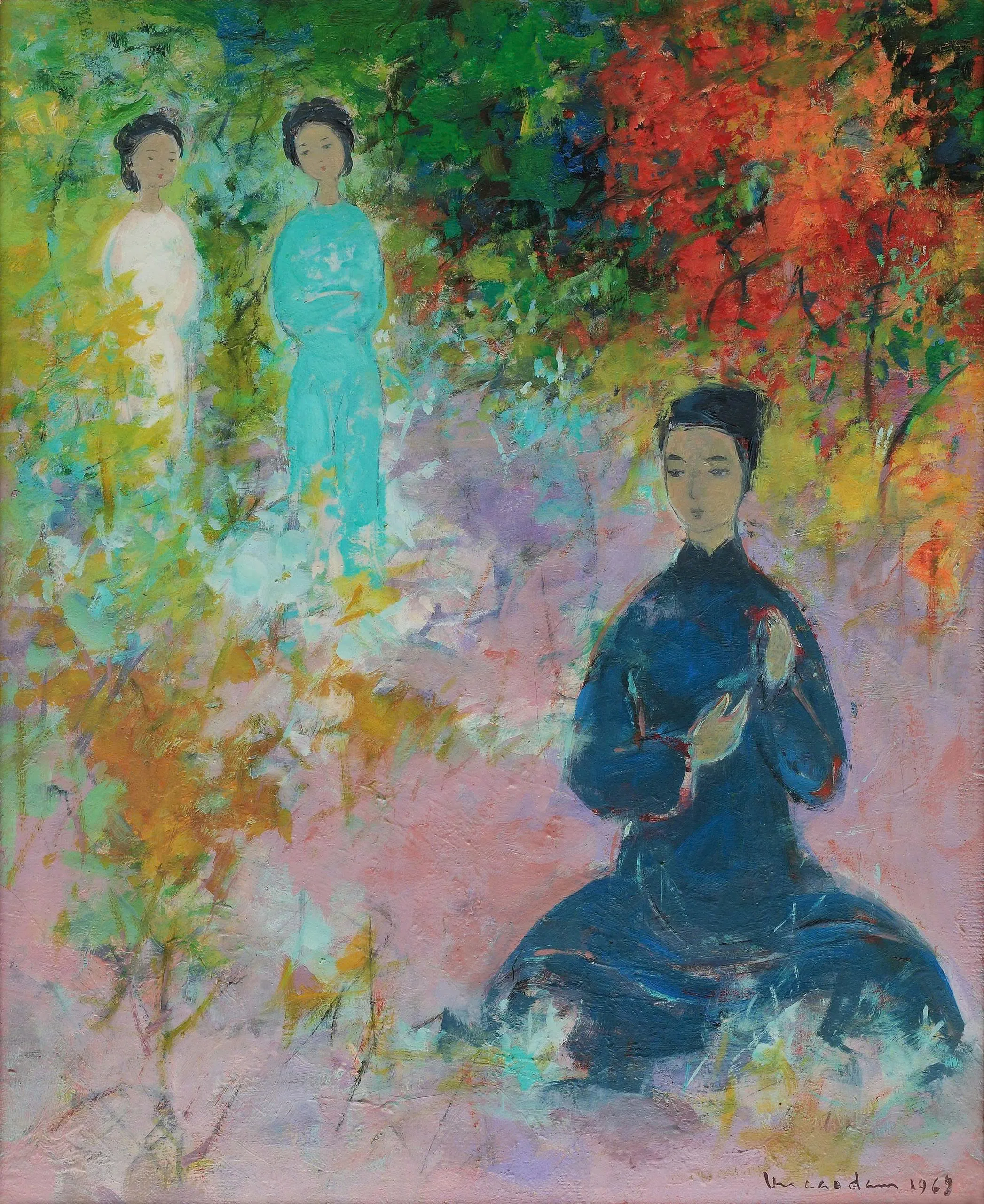Thiếu nữ trong vườn xuân